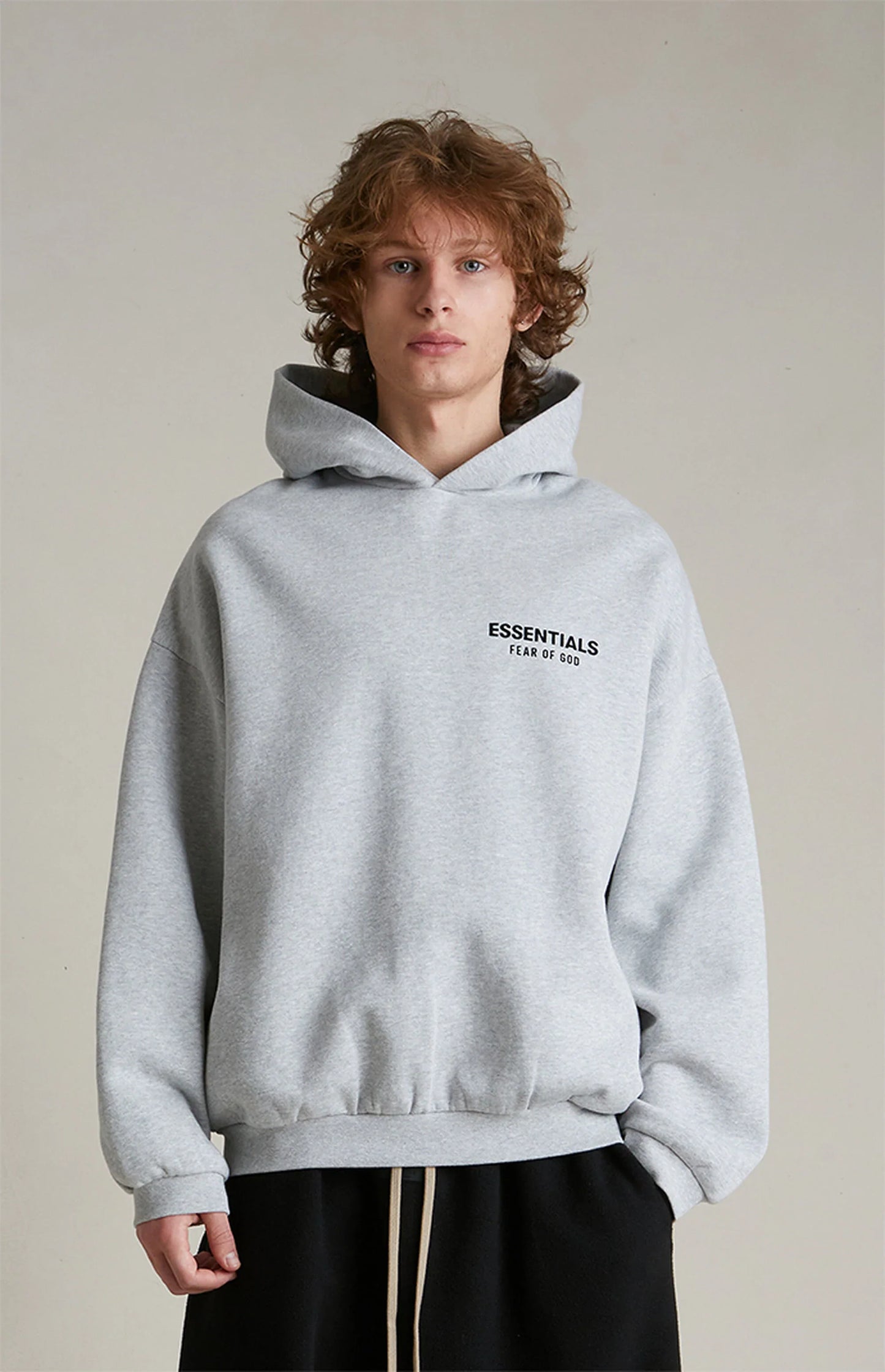Newcop Fear Of God Essentials Hoodie Fleece Light Heather Gray Ropa 2