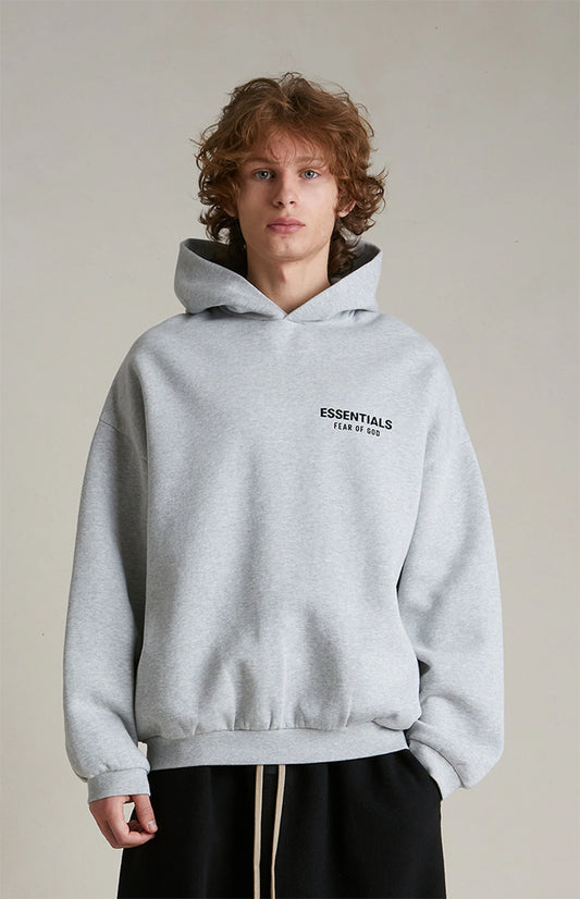 Newcop Fear Of God Essentials Hoodie Fleece Light Heather Gray Ropa 2