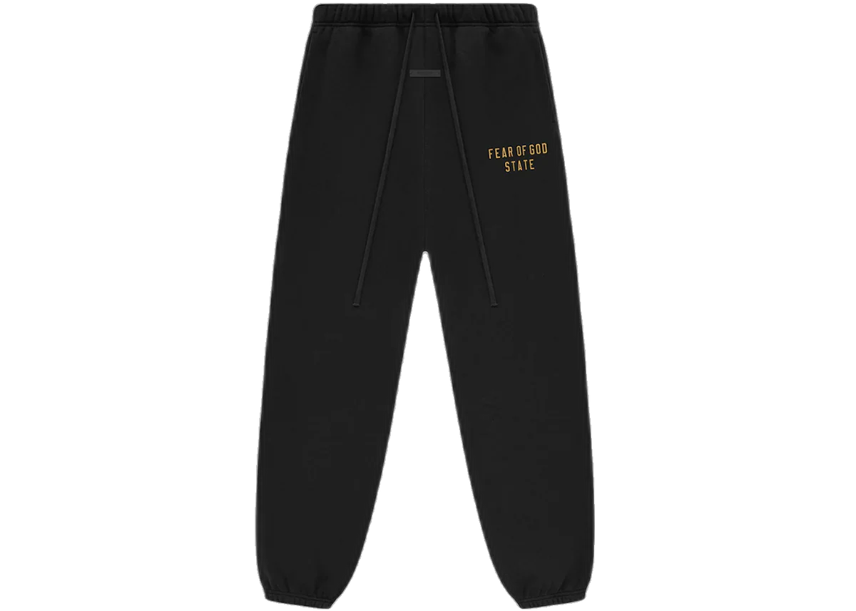 Newcop Fear Of God Essentials Sweatpants Fleece Black Gold Ropa 1