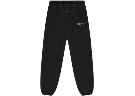 Newcop Fear Of God Essentials Sweatpants Fleece Black Gold Ropa 1