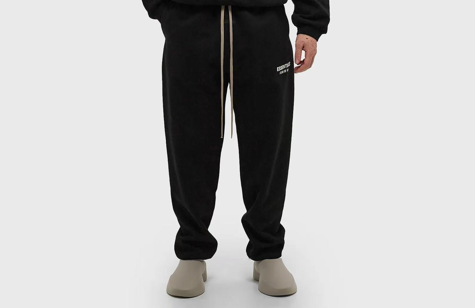 Newcop Fear Of God Essentials Sweatpants Fleece Black White Ropa 2