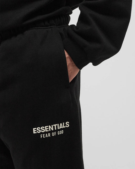 Newcop Fear Of God Essentials Sweatpants Fleece Black White Ropa 3