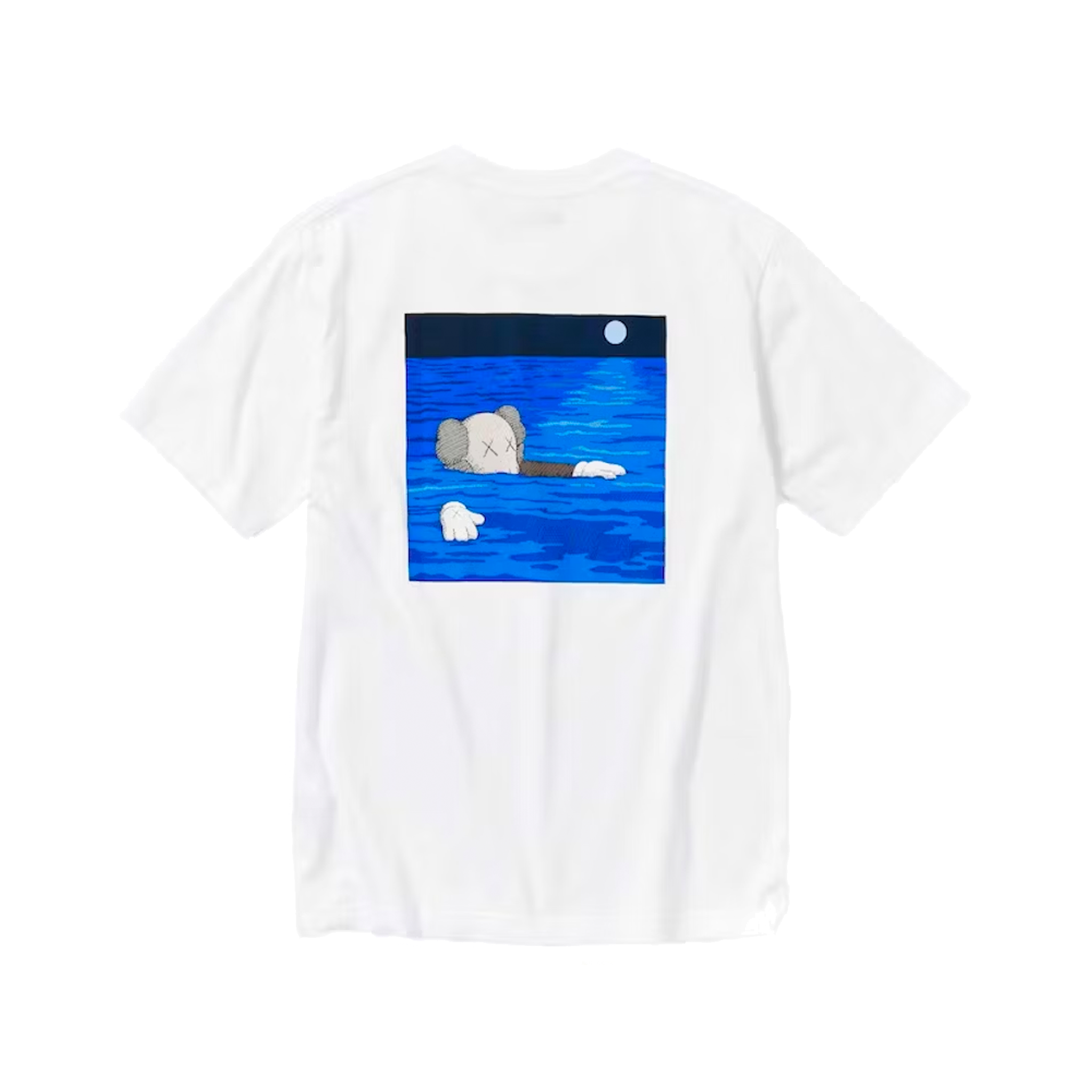 Newcop Kaws X Uniqlo Ut Short Sleeve Artbook Cover T-shirt Blue Ropa 1