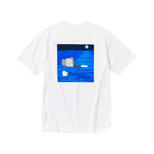 Newcop Kaws X Uniqlo Ut Short Sleeve Artbook Cover T-shirt Blue Ropa 1