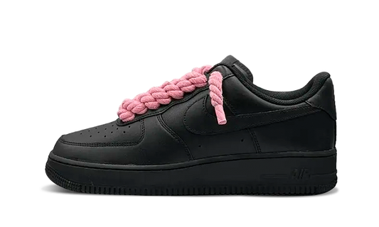 Newcop Nike Air Force 1 Rope Laces Black Pink Zapatillas 1