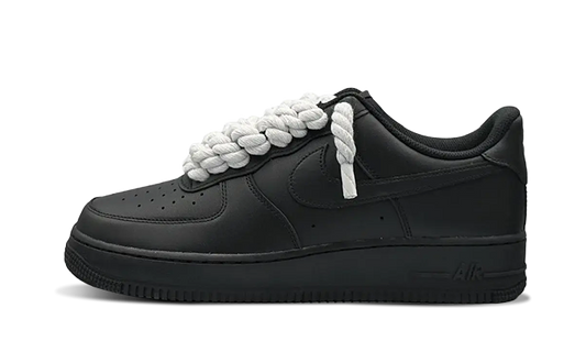 Newcop Nike Air Force 1 Rope Laces Black White Zapatillas 1