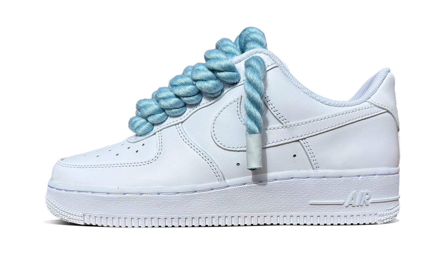 Newcop Nike Air Force 1 Rope Laces Blue Zapatillas 1