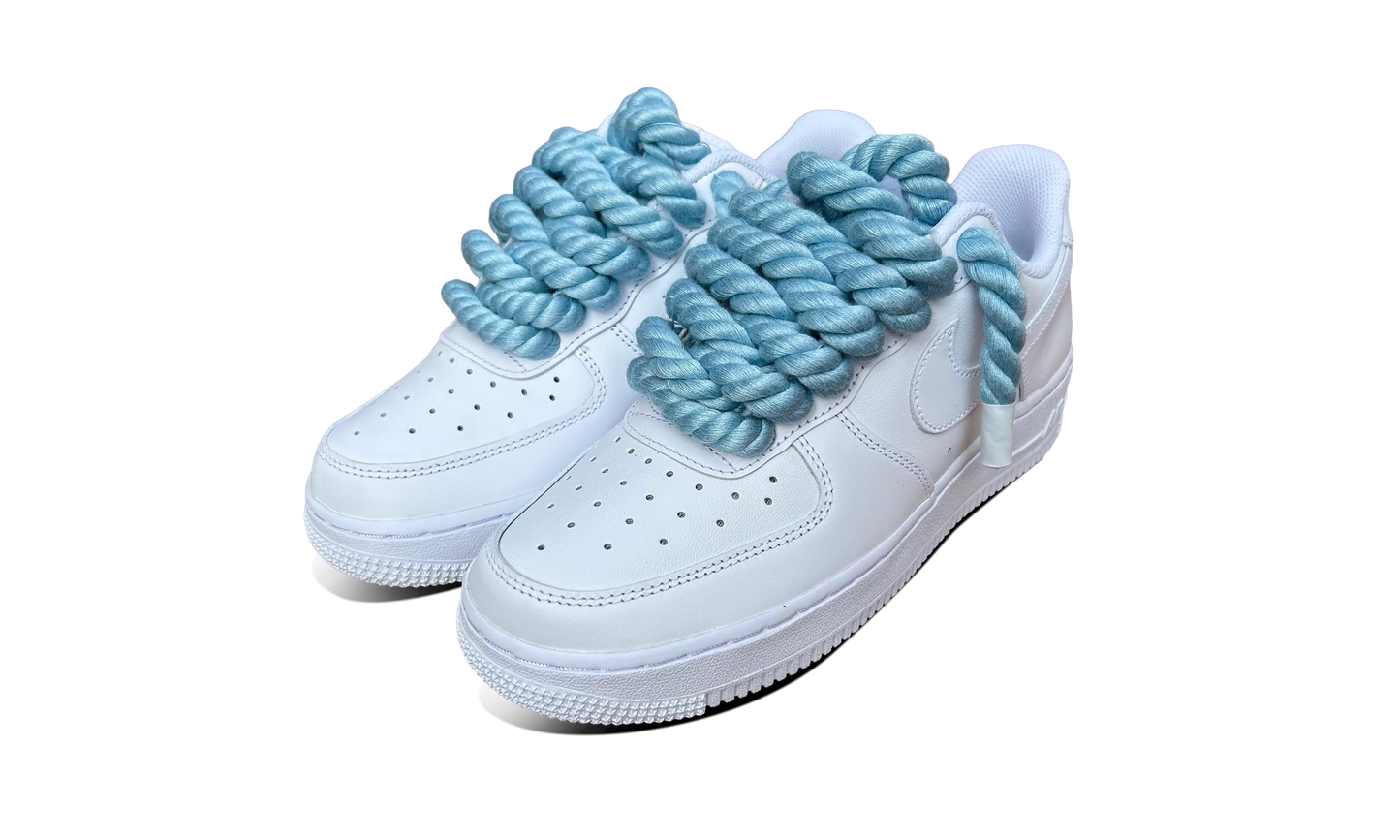 Newcop Nike Air Force 1 Rope Laces Blue Zapatillas 2