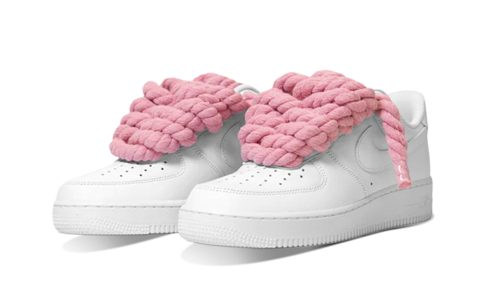 Newcop Nike Air Force 1 Rope Laces Pink Zapatillas 2