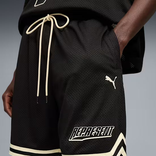 Newcop Puma Oversized Shorts X Represent Black Ropa 4