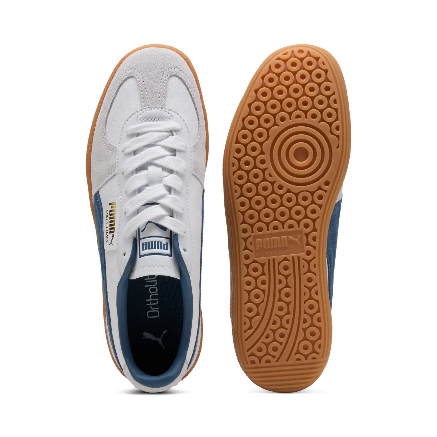 Newcop Puma Palermo Lth White Dark Indigo Zapatillas 5