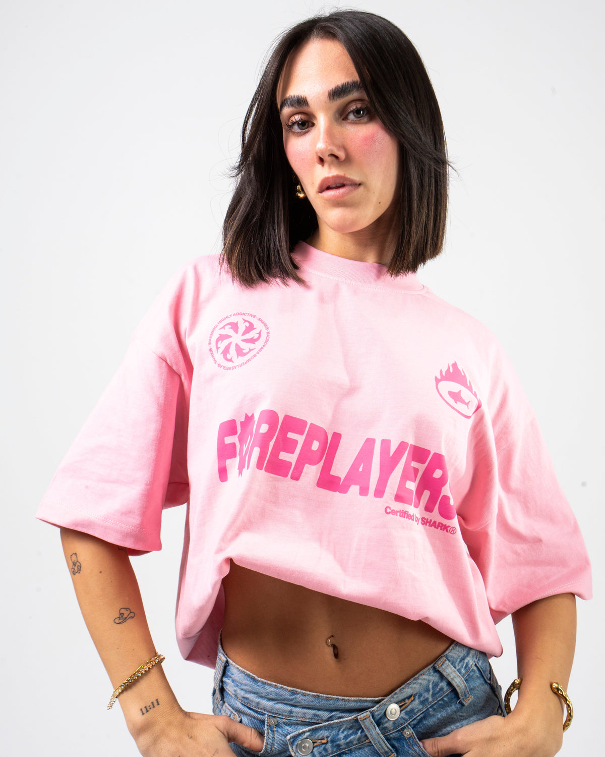 Newcop Shark Foreplayers Pink Tee Ropa 2