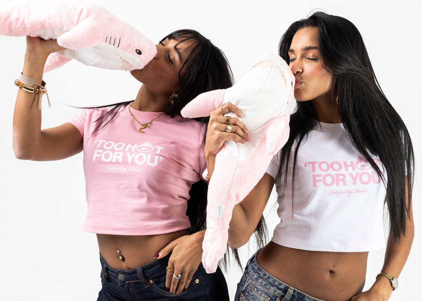 Newcop Shark Too Hot For You Pink Top Ropa 3