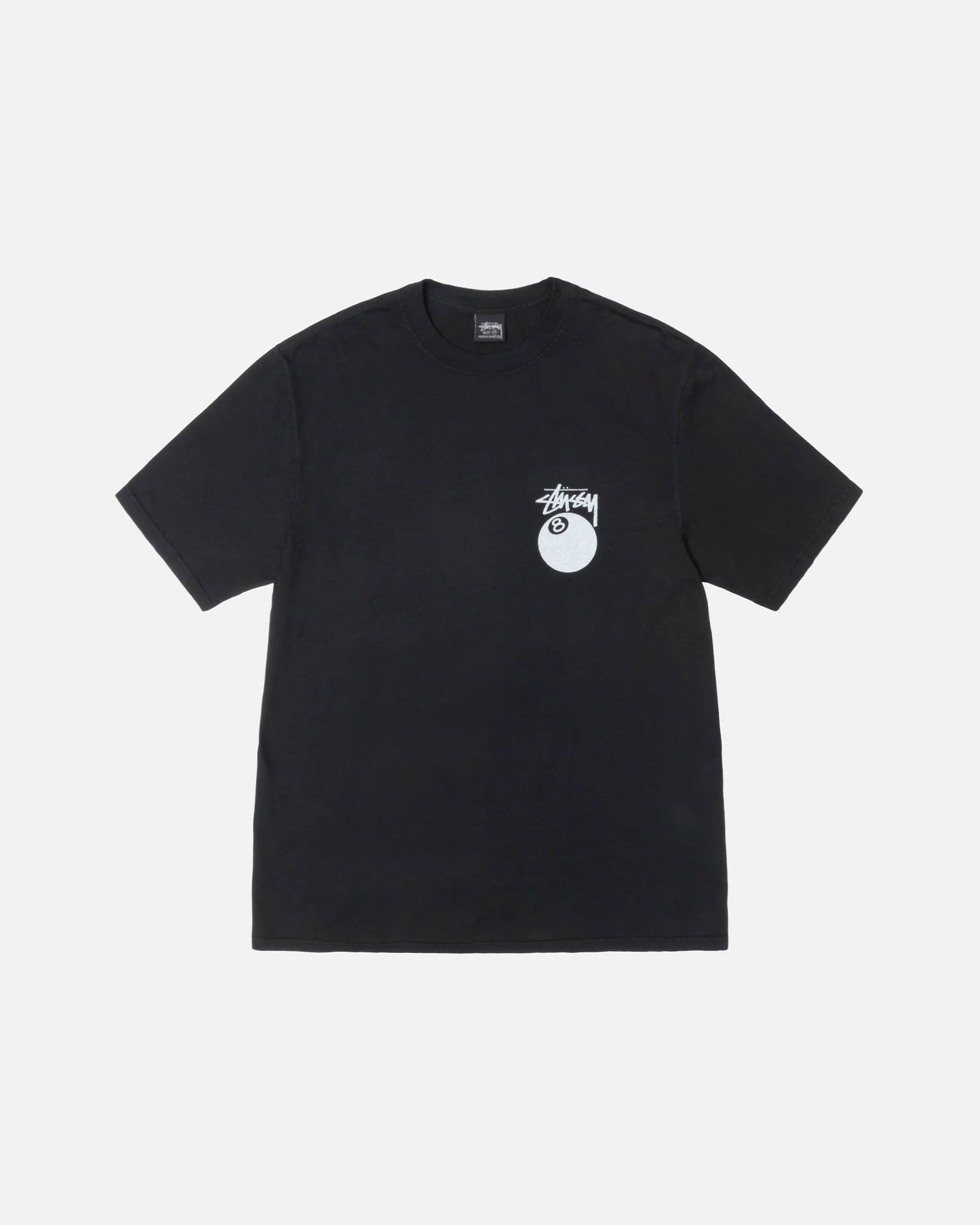 Newcop Stussy 8 Ball Tee Pigment Dyed Black Ropa 1
