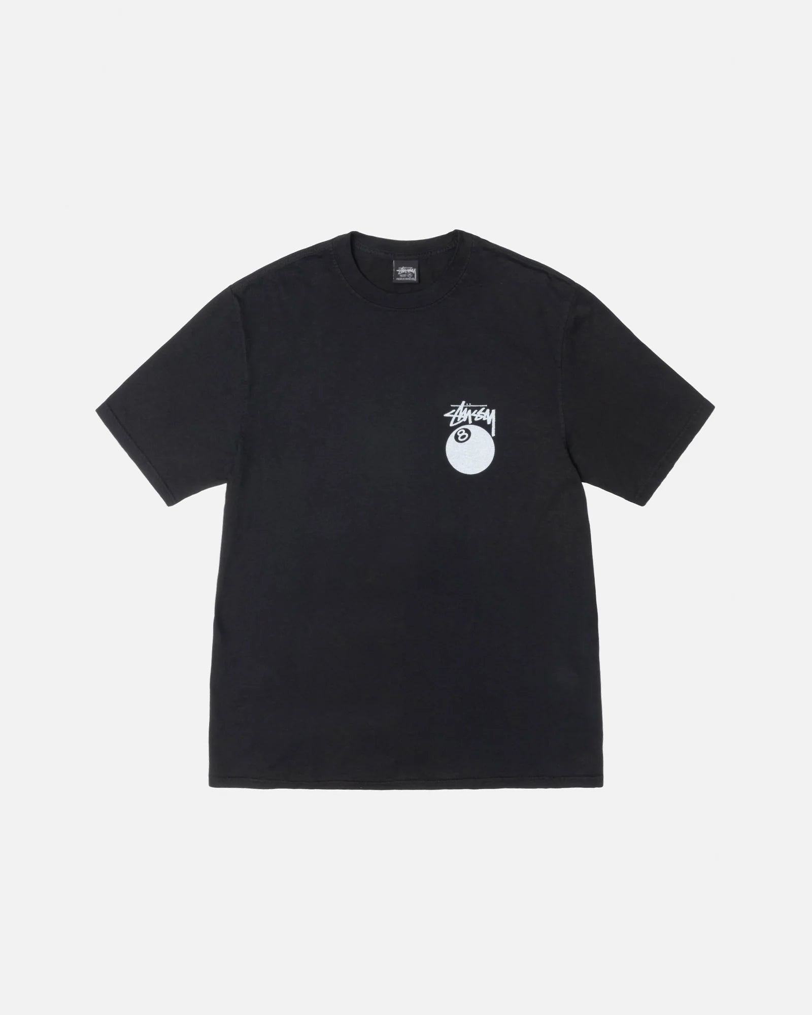 Newcop Stussy 8 Ball Tee Pigment Dyed Black Ropa 1