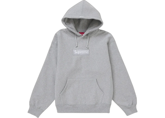 Newcop Supreme Box Logo Hooded Sweatshirt (fw24) Heather Grey Ropa 1