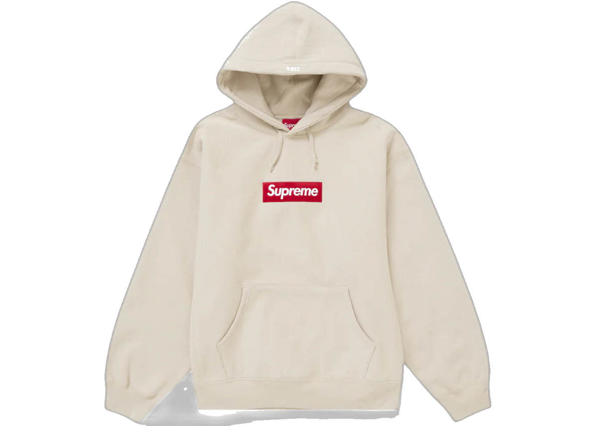 Newcop Supreme Box Logo Hooded Sweatshirt (fw24) Stone Ropa 1
