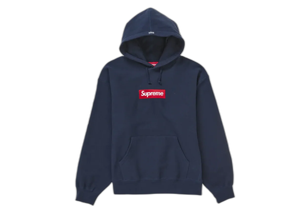 Newcop Supreme Box Logo Hooded Sweatshirt Sweatshirt (fw24) Navy Ropa 1