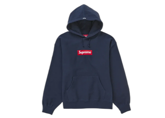 Newcop Supreme Box Logo Hooded Sweatshirt Sweatshirt (fw24) Navy Ropa 1