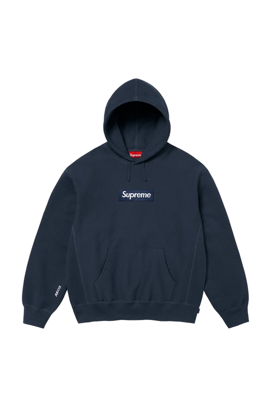 Newcop Supreme Hoodie Box Logo Navy Blue (fw25) Ropa 1