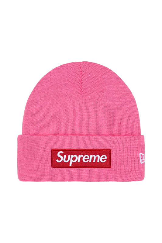 Newcop Supreme New Era Box Logo Beanie Pink (fw25) Ropa 1