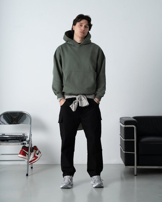 Newcop W Patch Hoodie Olive Green Ropa Newcop 3