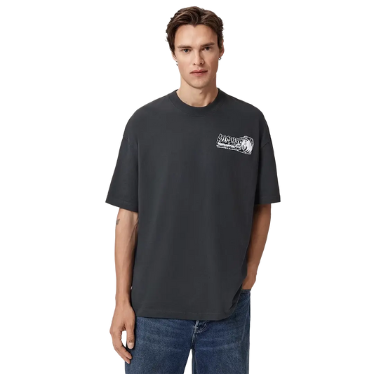 Newcop Williams X Allsaints Burnout Crew Neck T-shirt Washed Black Ropa 2