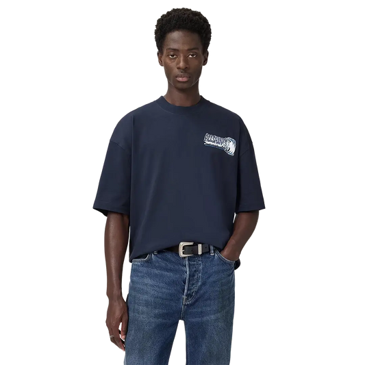 Newcop Williams X Allsaints Burnout Crew Neck T-shirt Williams Blue Ropa 2