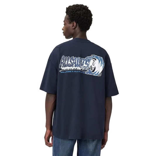 Newcop Williams X Allsaints Burnout Crew Neck T-shirt Williams Blue Ropa 4