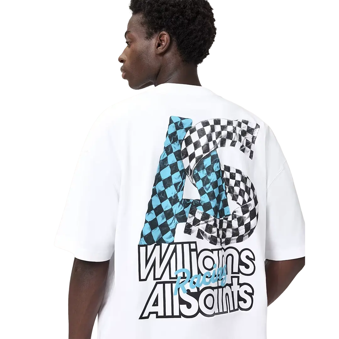 Newcop Williams X Allsaints Pole Crew Neck T-shirt Ashen White Ropa 3