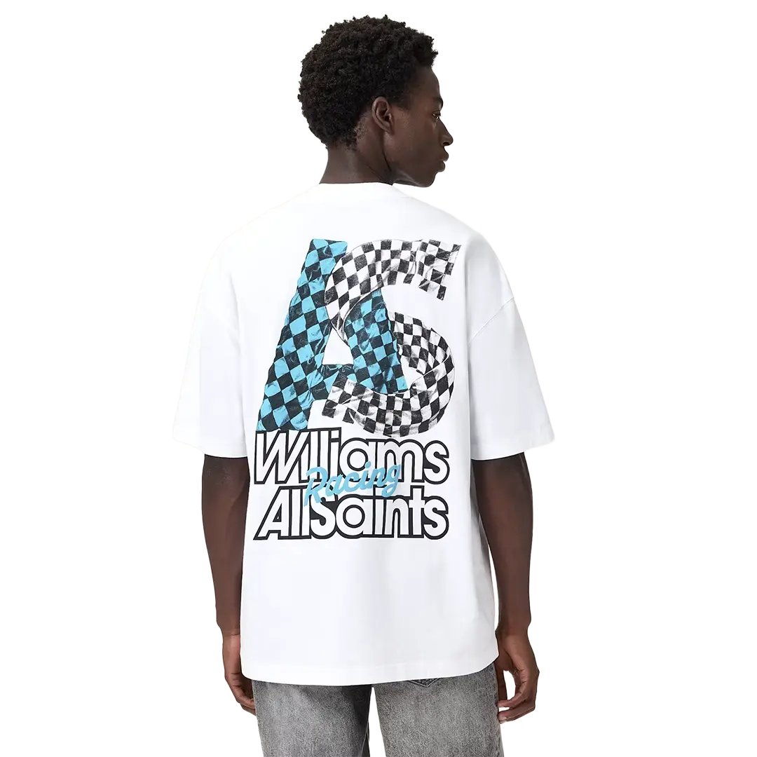 Newcop Williams X Allsaints Pole Crew Neck T-shirt Ashen White Ropa 4