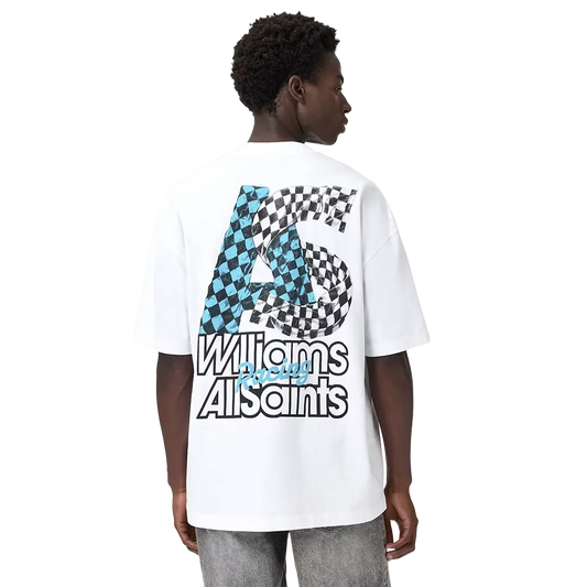 Newcop Williams X Allsaints Pole Crew Neck T-shirt Ashen White Ropa 4