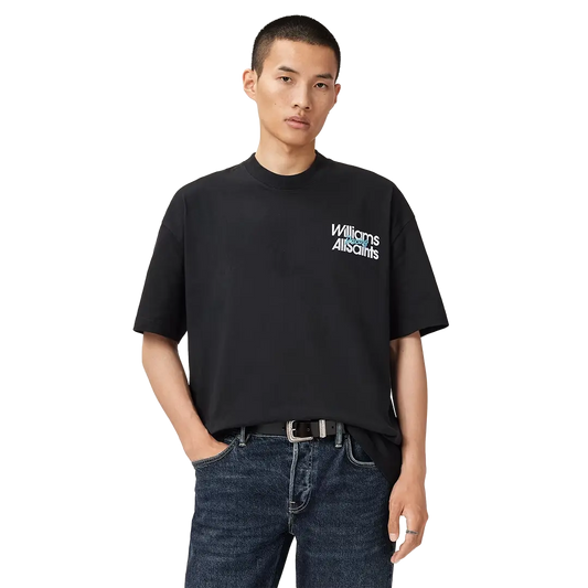 Newcop Williams X Allsaints Pole Crew Neck T-shirt Washed Black Ropa 2