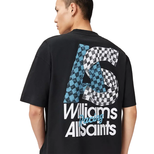 Newcop Williams X Allsaints Pole Crew Neck T-shirt Washed Black Ropa 3