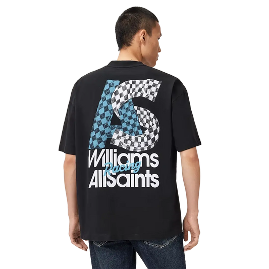 Newcop Williams X Allsaints Pole Crew Neck T-shirt Washed Black Ropa 4