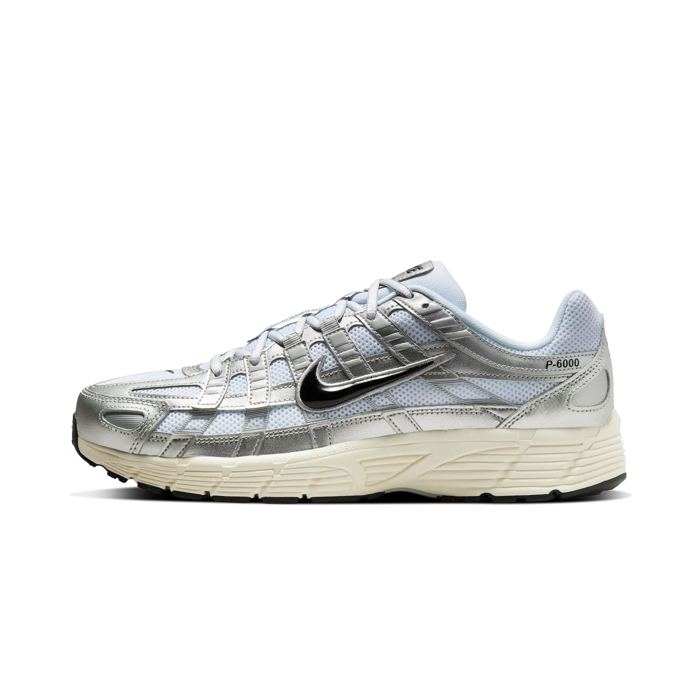 Nike P-6000 White Metallic Silver