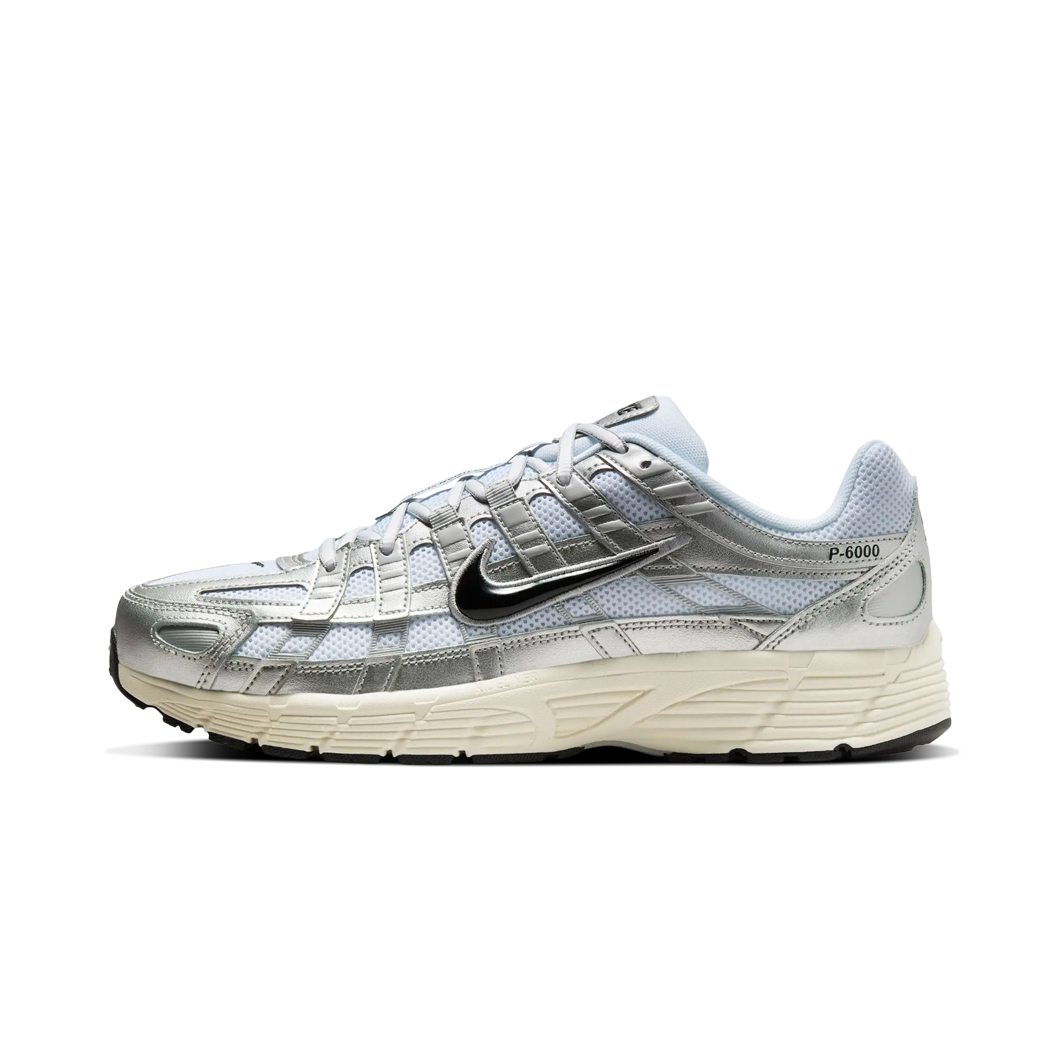 Nike P-6000 White Metallic Silver