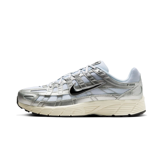 Nike P-6000 White Metallic Silver