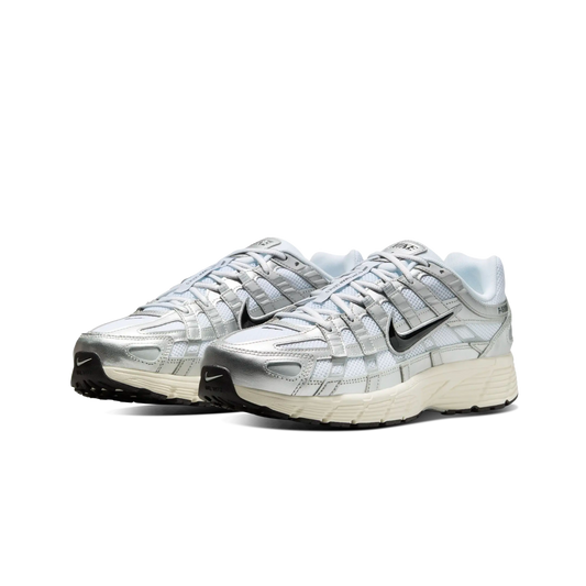 Nike P-6000 White Metallic Silver