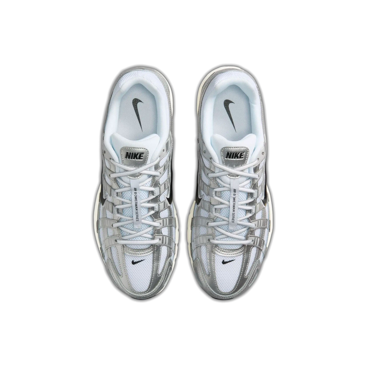 Nike P-6000 White Metallic Silver