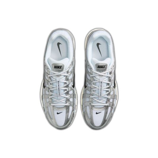 Nike P-6000 White Metallic Silver