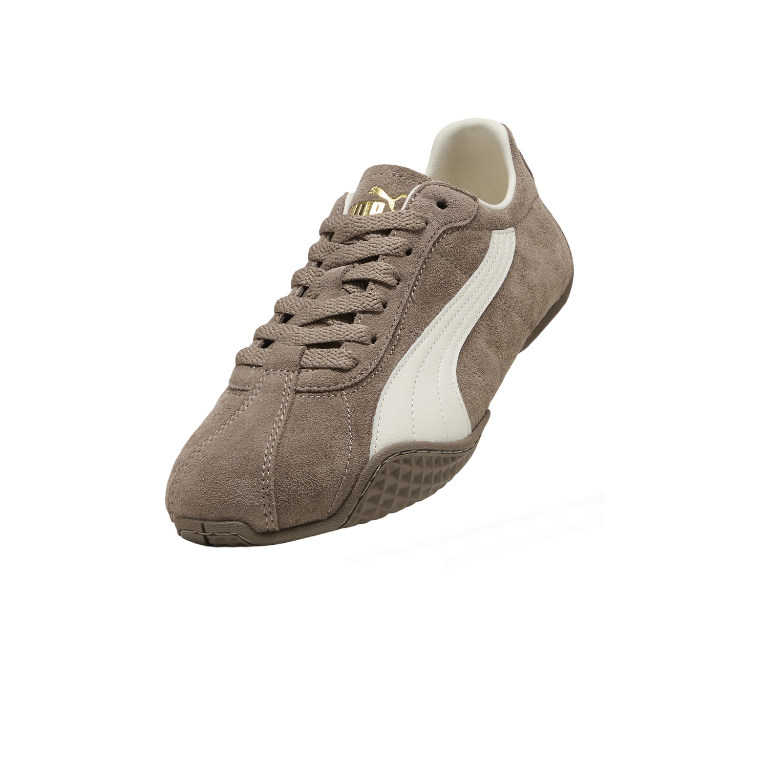 Zapatillas Puma K-Street MA Suede Totally Taupe Warm White – vista tres cuartos