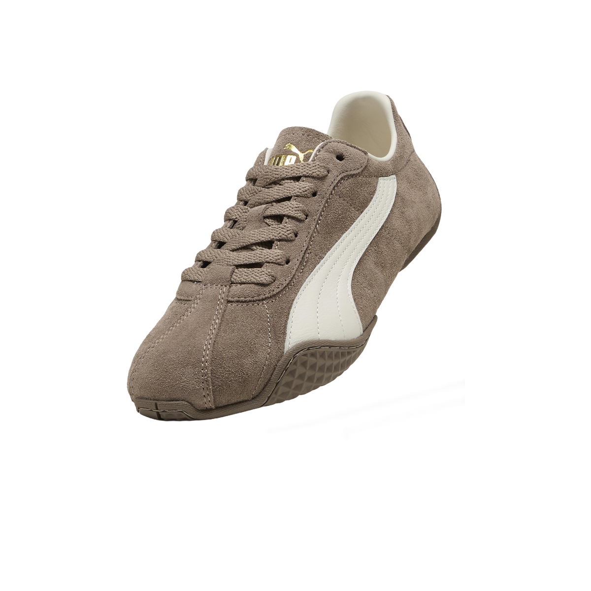 Zapatillas Puma K-Street MA Suede Totally Taupe Warm White – vista tres cuartos