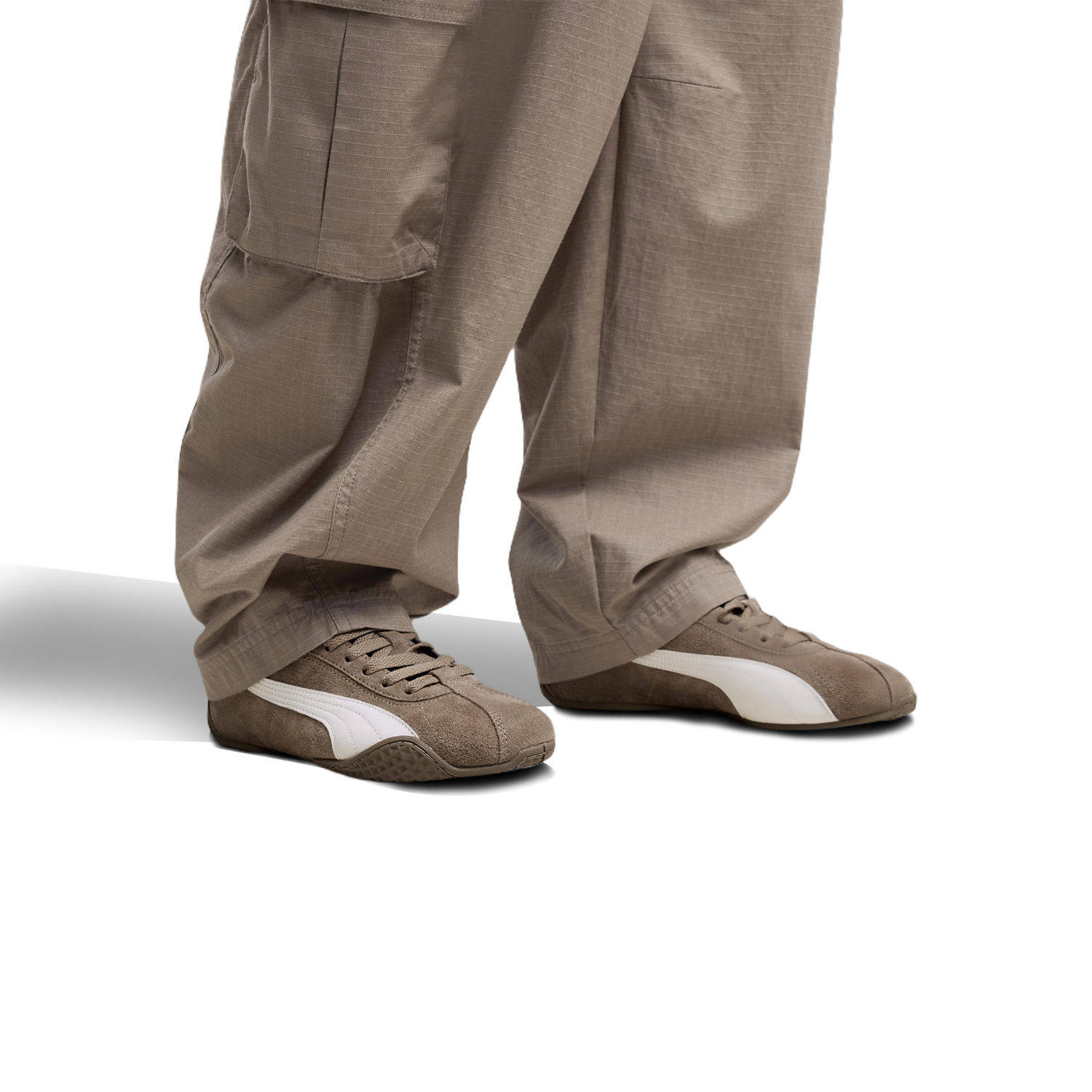 Zapatillas Puma K-Street MA Suede Totally Taupe Warm White – puestas