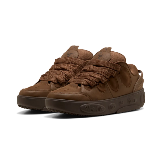 Zapatillas Puma LaMelo La Francé Mocha Mix Haute Coffee – vista frontal del par