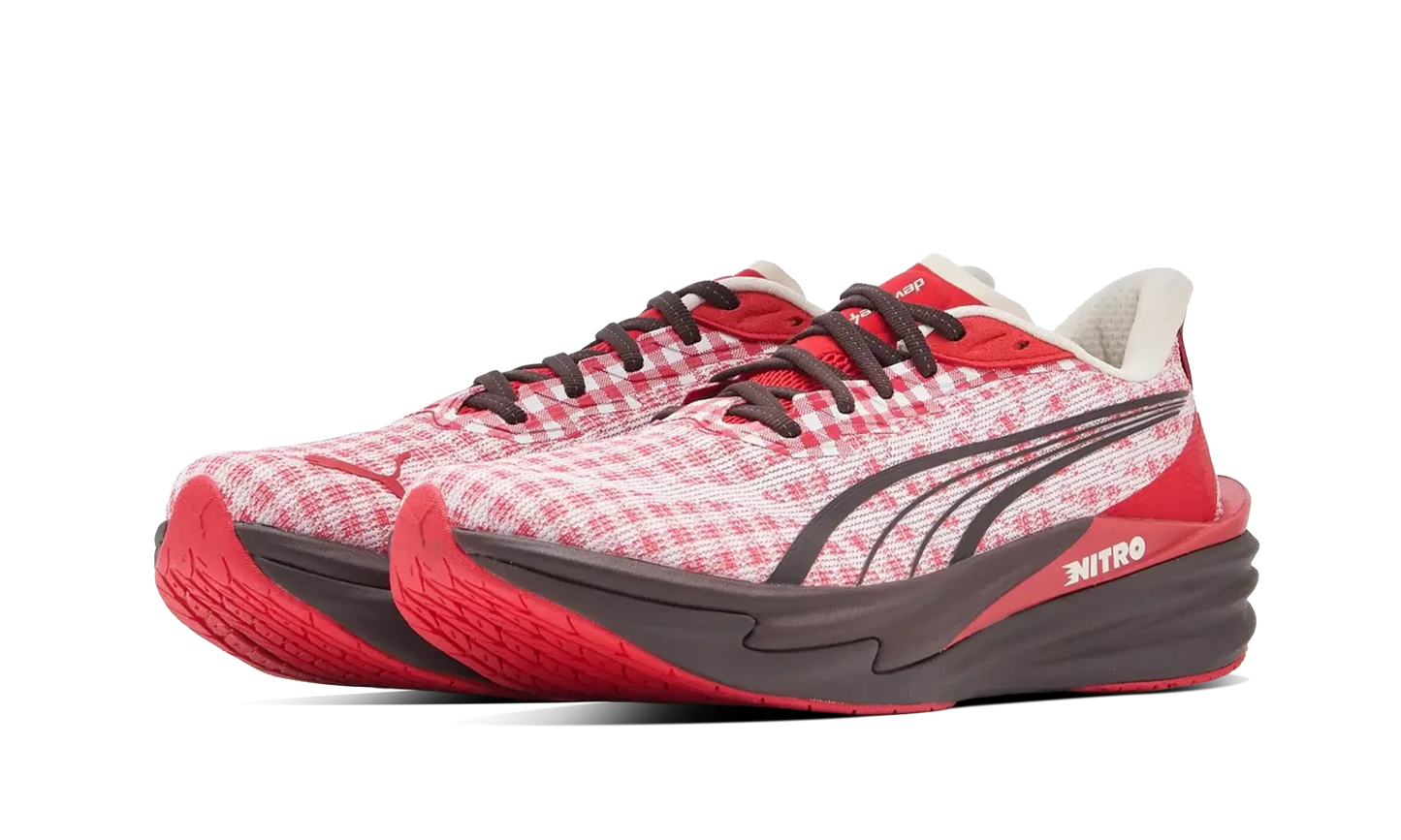 Puma Deviate Nitro 4 Check Red White