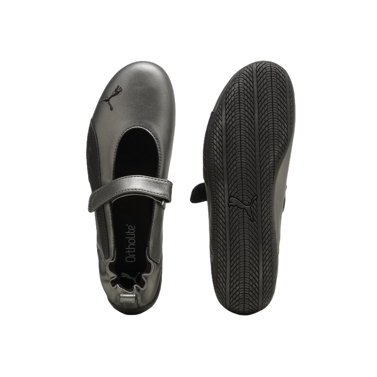 Bailarinas Puma Speedcat Ballet Fleur Aged Silver – vista superior y suela