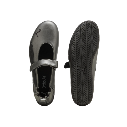 Bailarinas Puma Speedcat Ballet Fleur Aged Silver – vista superior y suela