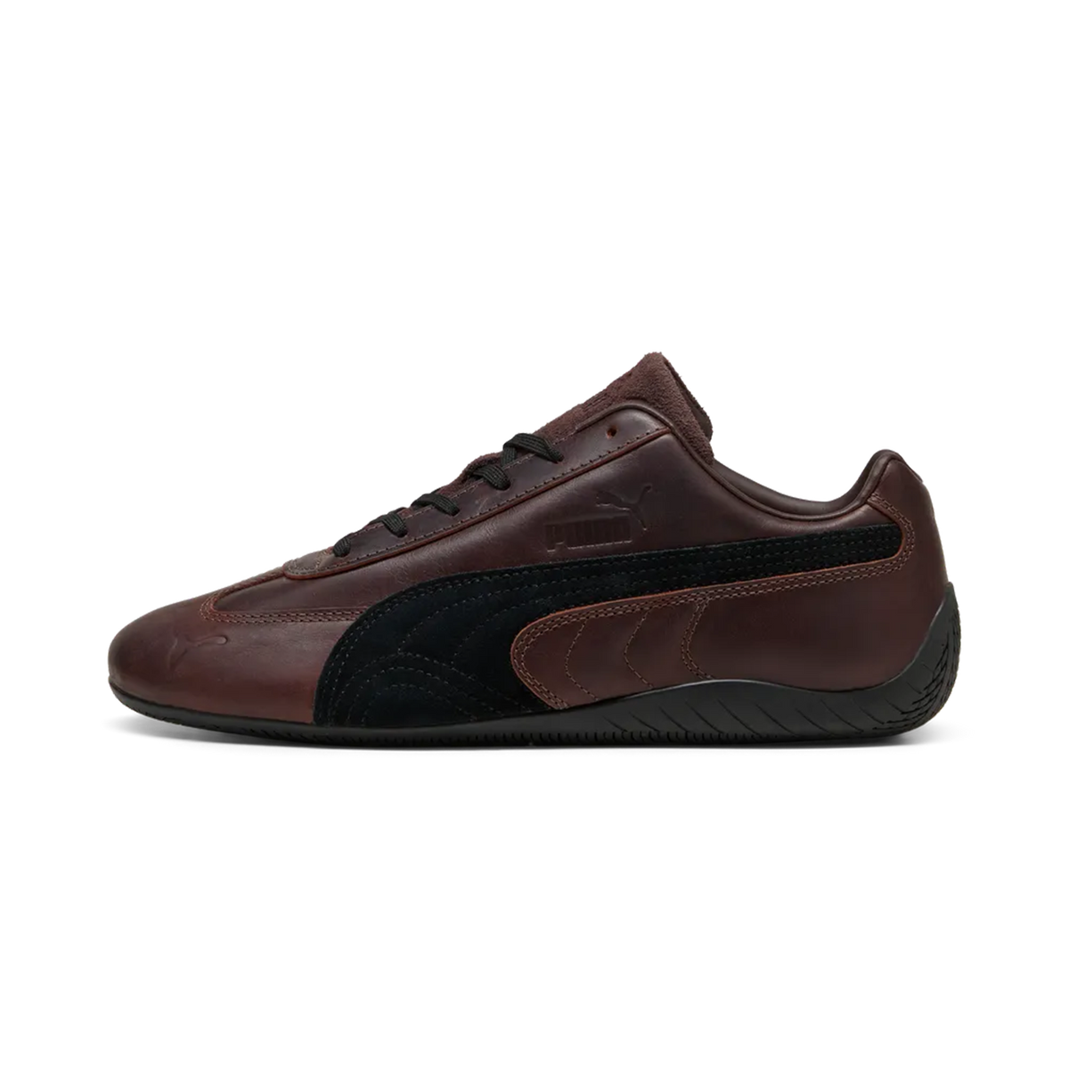 Zapatillas Puma Speedcat Dressed Leather Brown Black – vista lateral