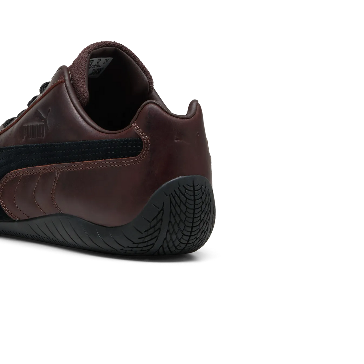 Zapatillas Puma Speedcat Dressed Leather Brown Black – vista trasera